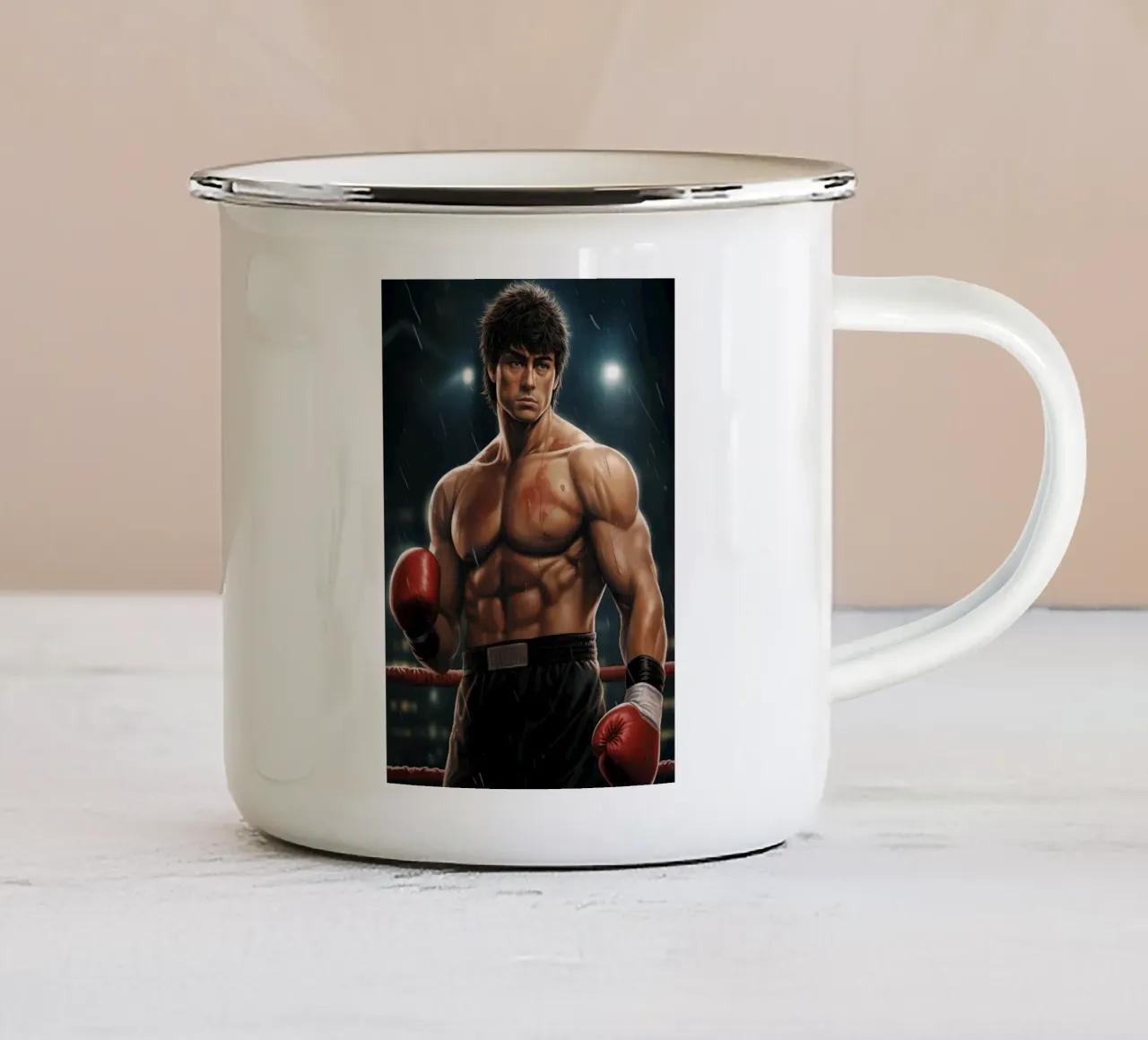 Rocky Balboa Boxe tazza in smalto da Fleur de Lys
