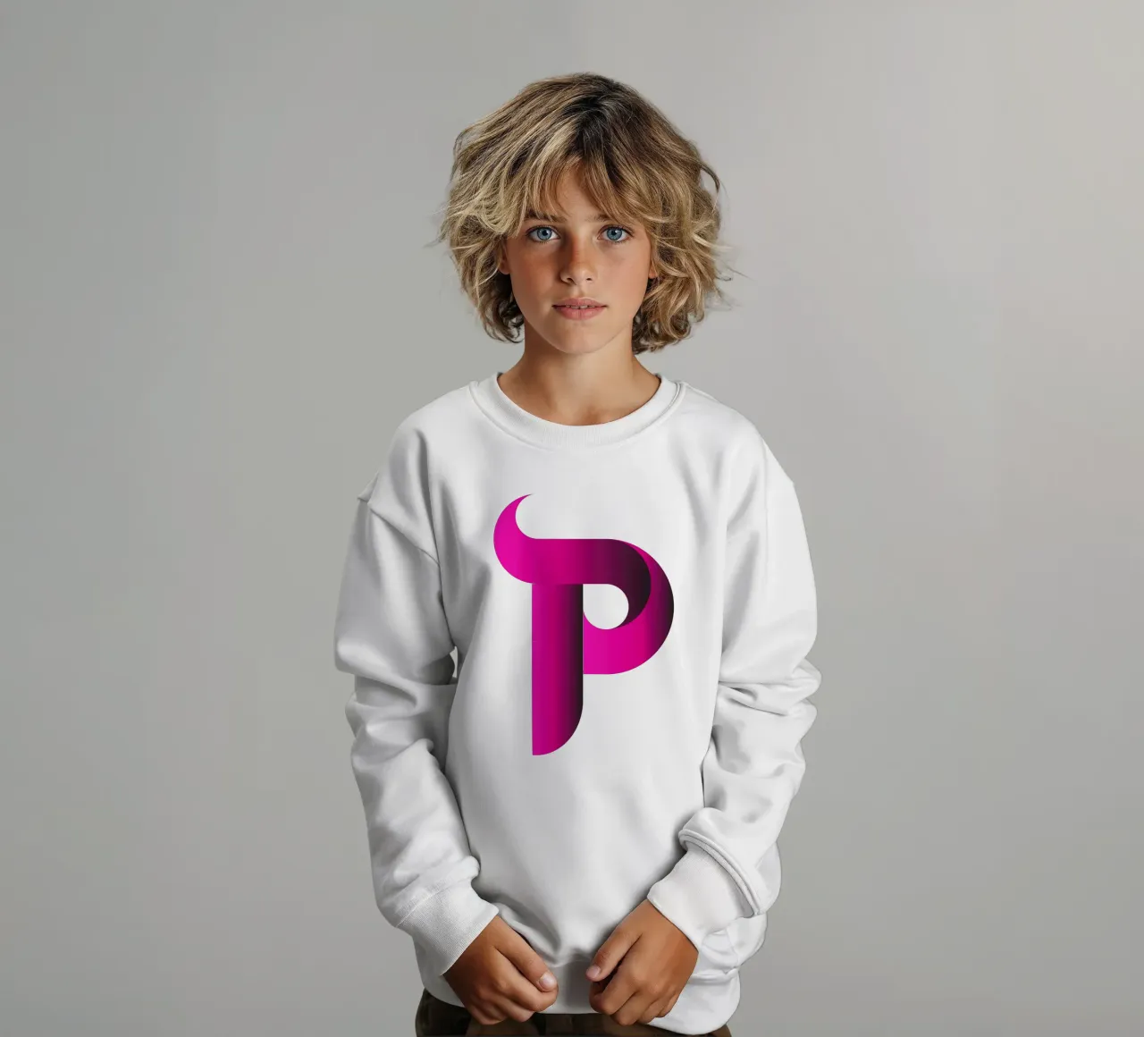 Logo Gradiente Colore Viola felpa bambino da Urban Life