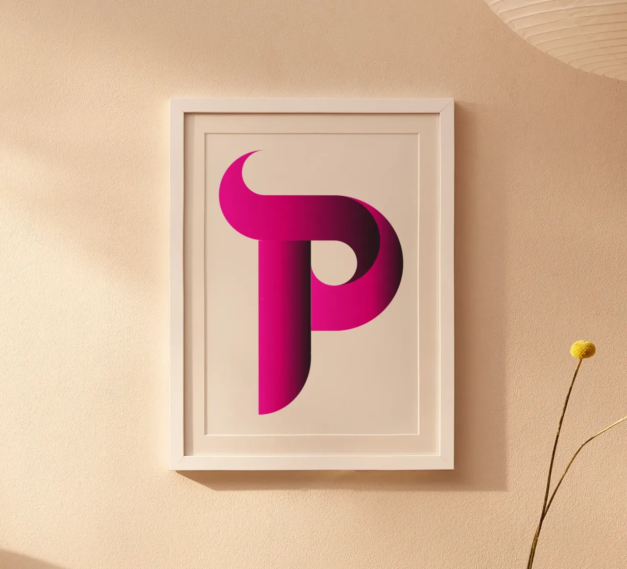 Logo Gradiente Colore Viola poster con telaio in plastica da Urban Life