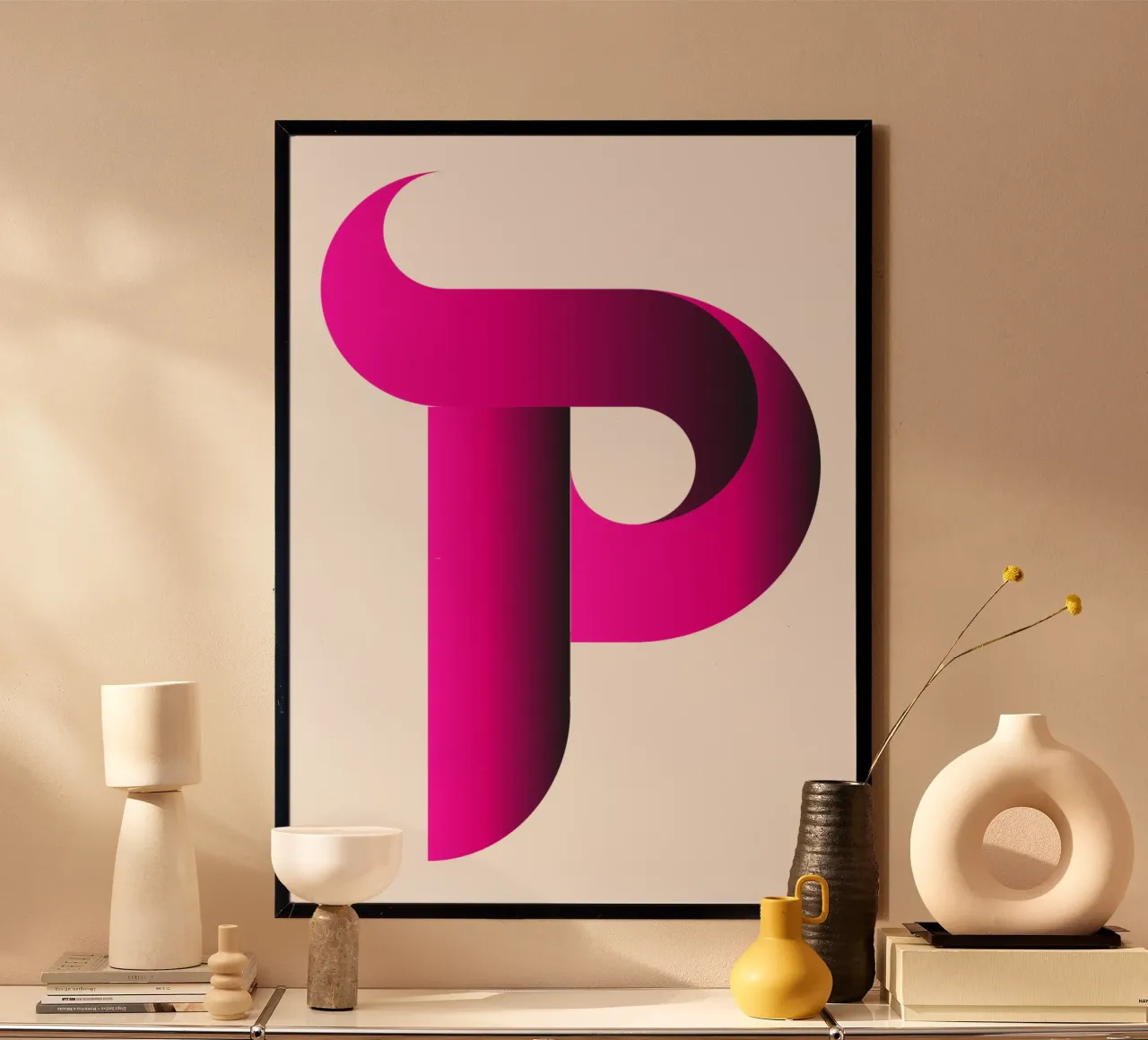 Logo Gradiente Colore Viola poster con telaio in plastica da Urban Life
