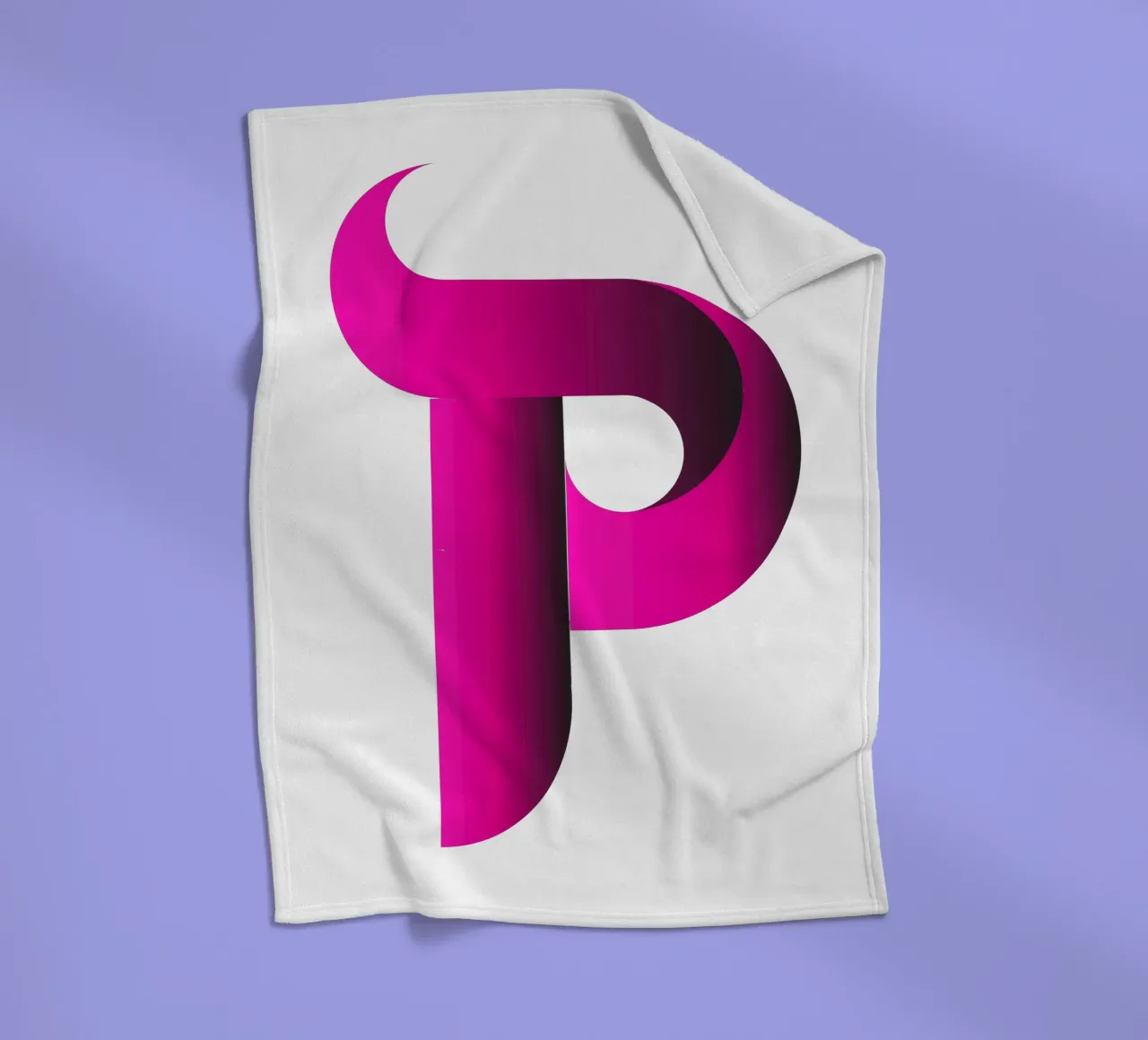 Logo Gradiente Colore Viola coperta in pile da Urban Life