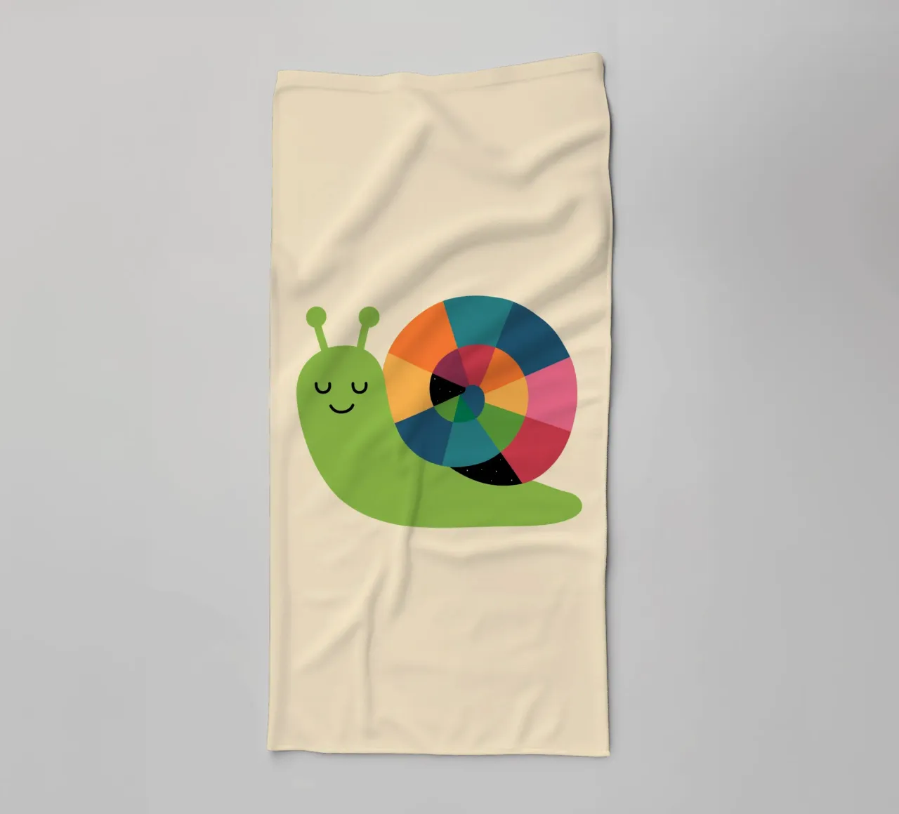 Snail Vibes towel by Andy Westface