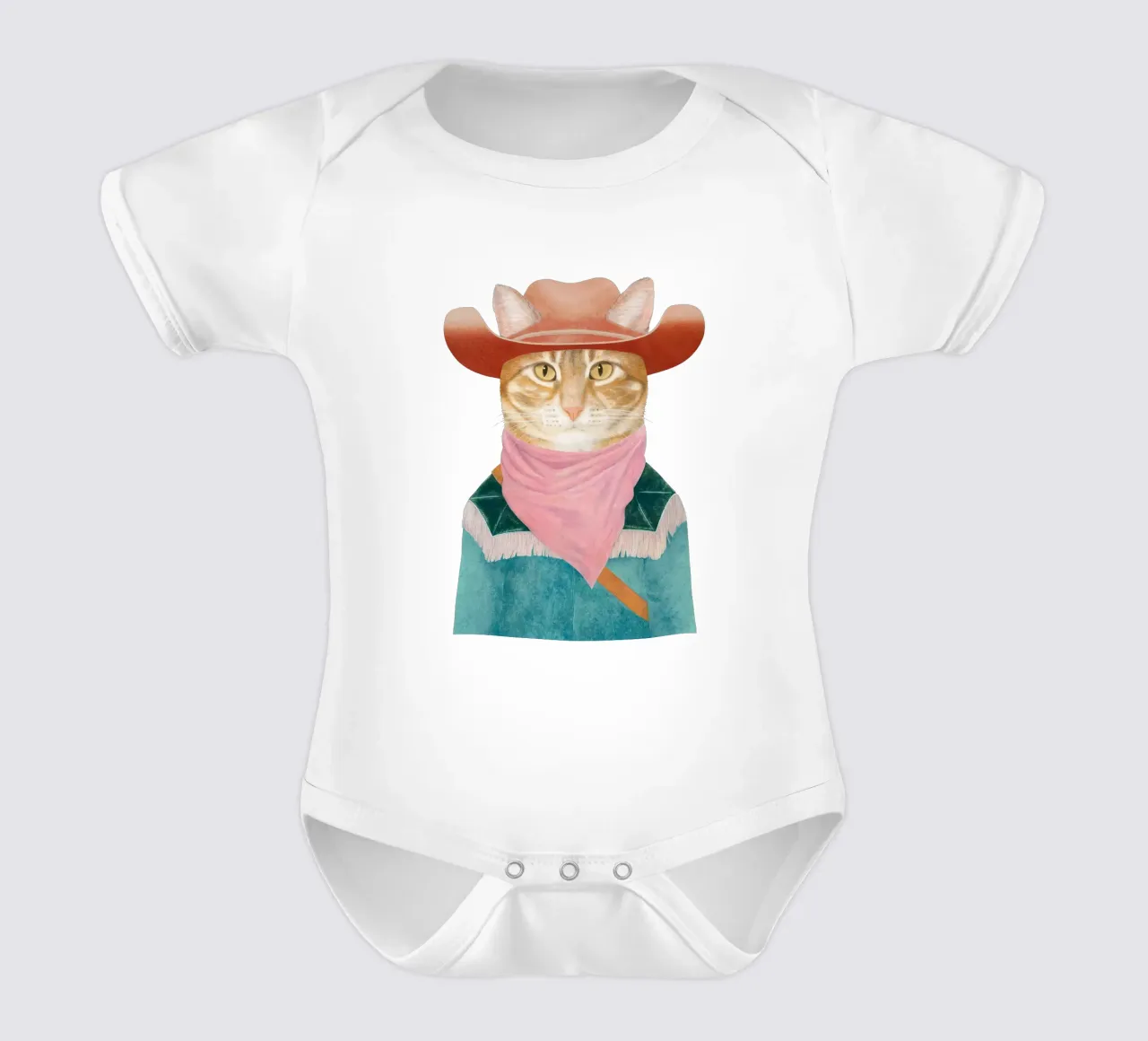 Ginger Cowboy Cat body neonato maniche corte da Animal Crew