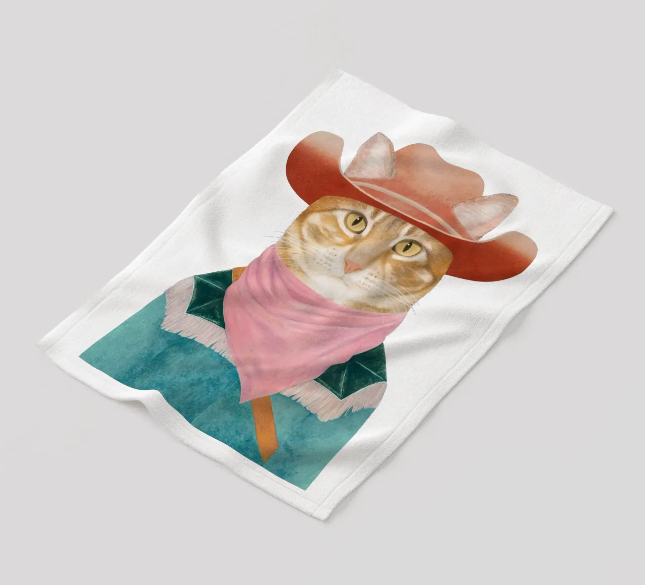 Ginger Cowboy Cat coperta in pile da Animal Crew