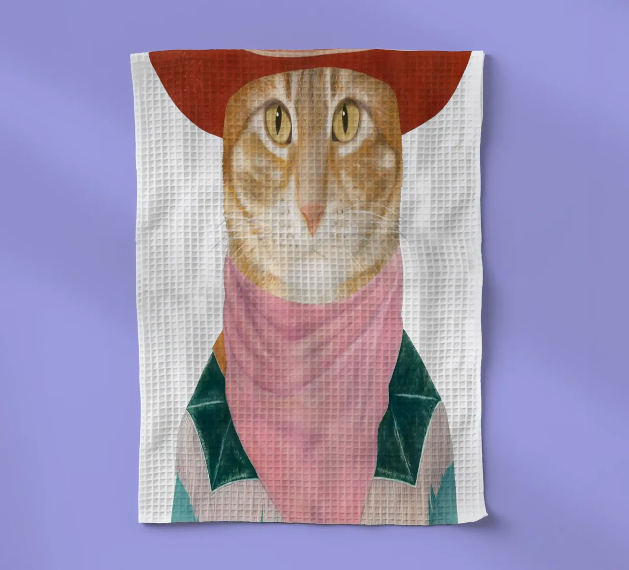 Ginger Cowboy Cat canovaccio da cucina da Animal Crew