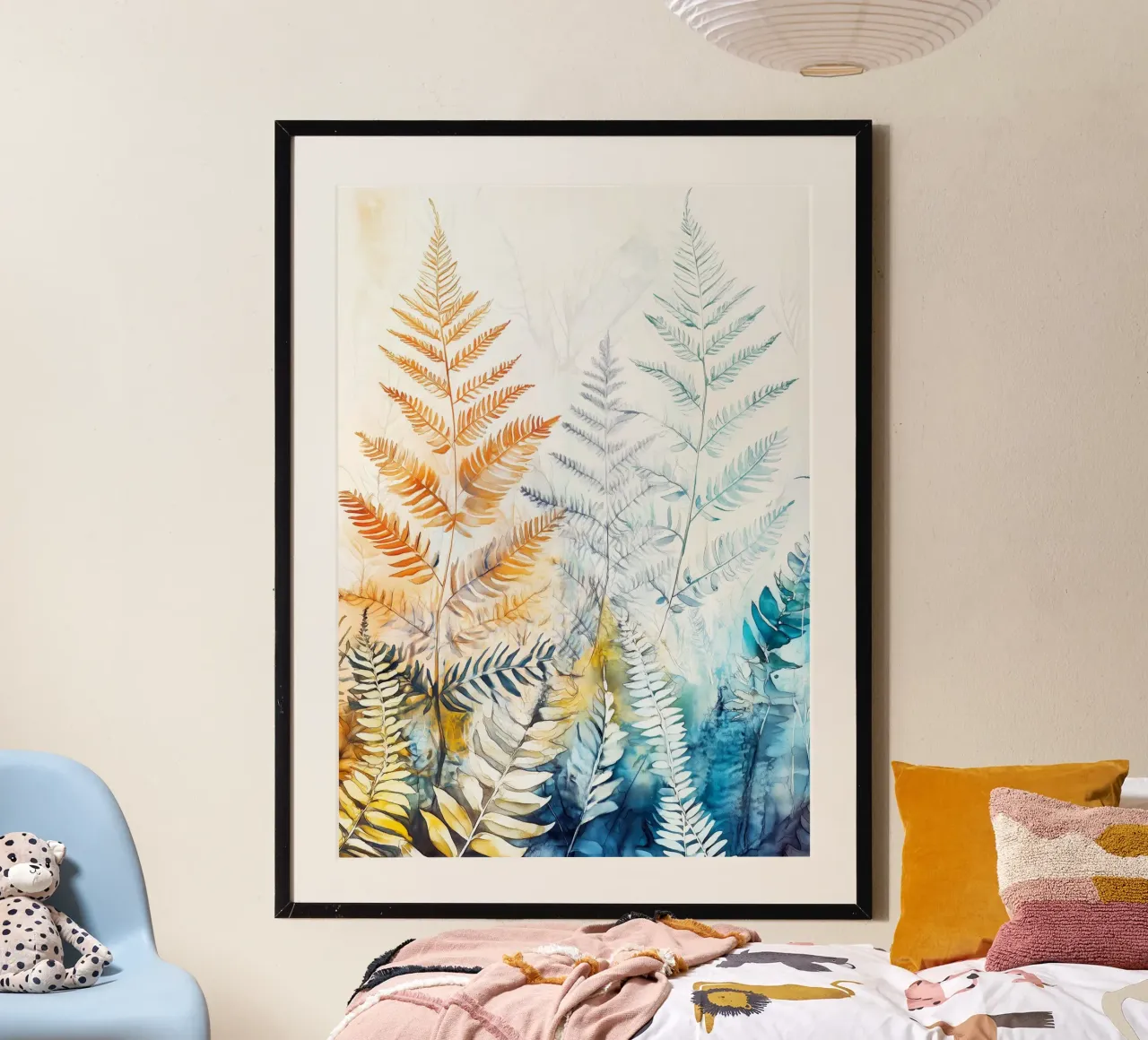 Prato delle felci poster con telaio in plastica da Justyna Jaszke JBJart