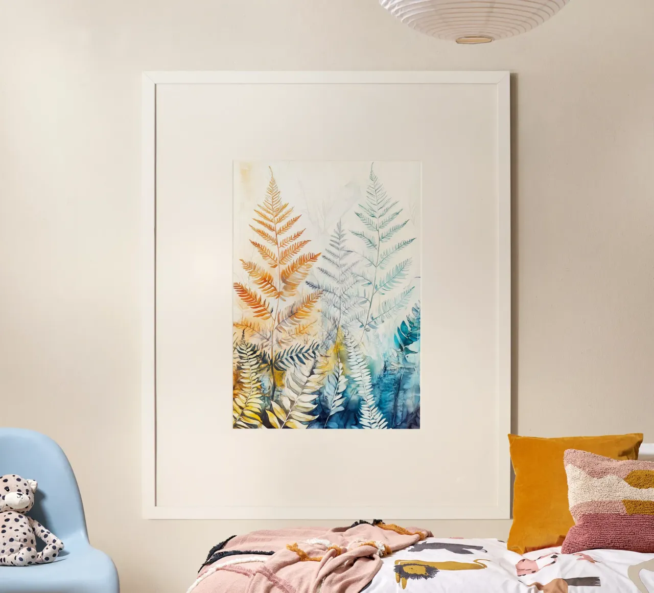 Prato delle felci poster con telaio in plastica da Justyna Jaszke JBJart