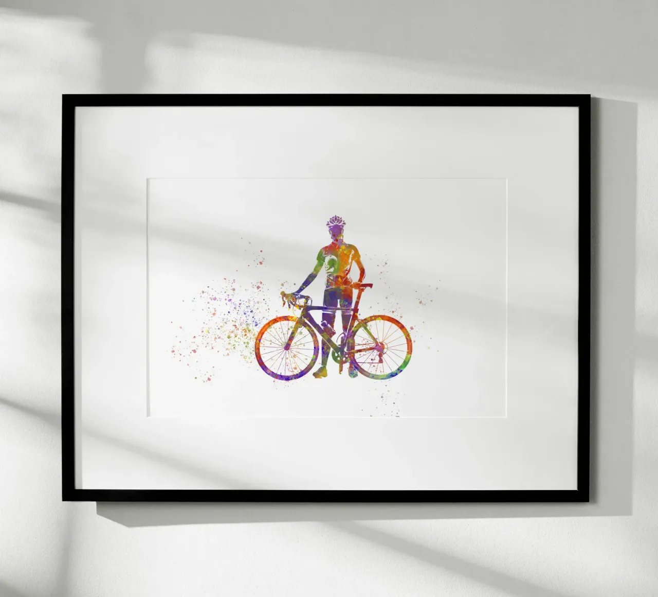 Radfahrer in Aquarell Poster von ⚽ Sports Pulse