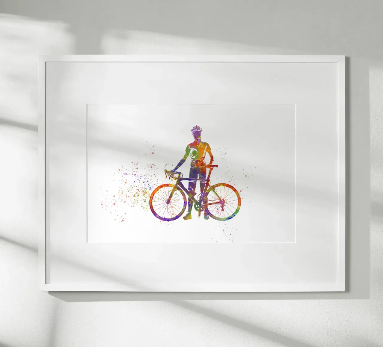 Radfahrer in Aquarell Poster von ⚽ Sports Pulse