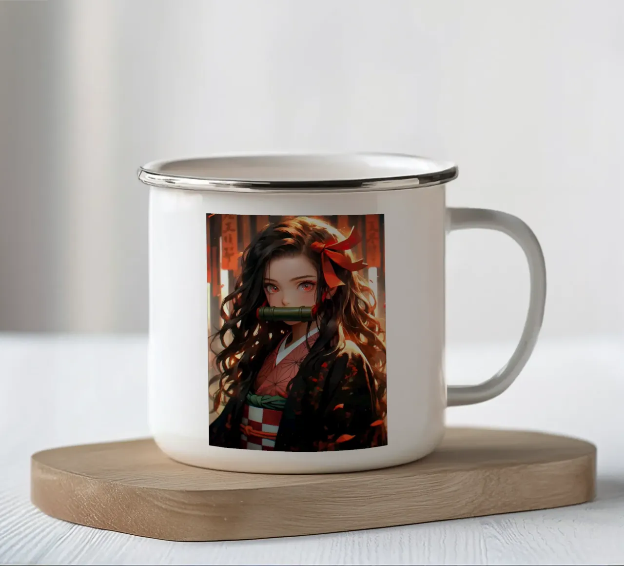 Demonendoder Kimetsu no Yaiba Nezuko emaille mok van Fleur de Lys