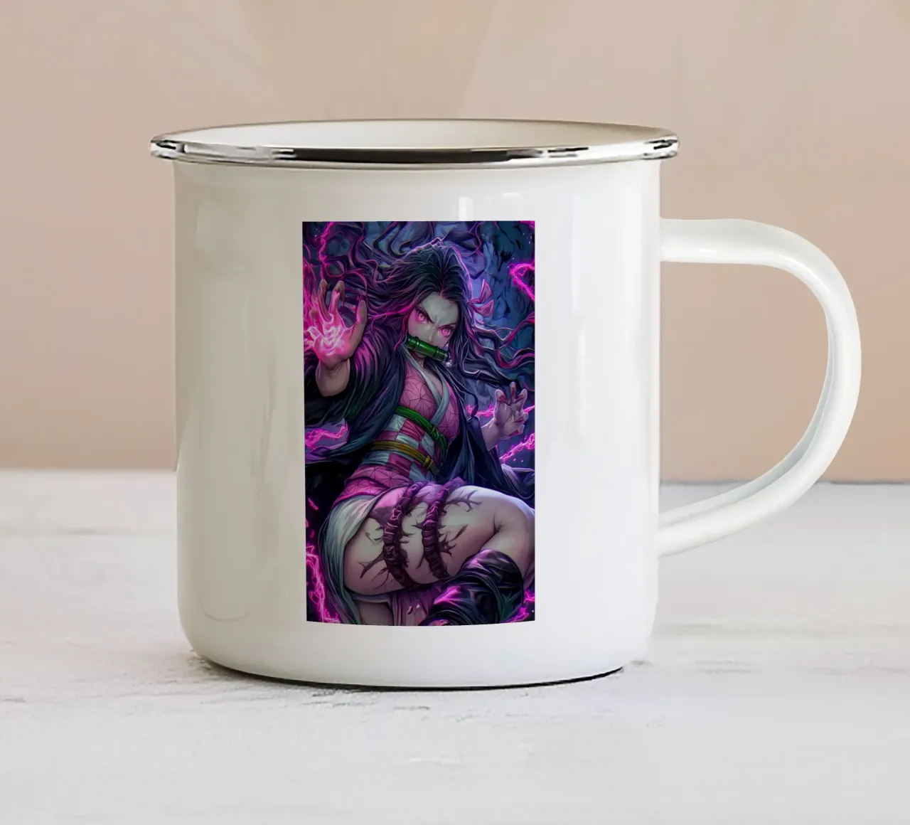 Demonendoder Kimetsu no Yaiba Nezuko emaille mok van Fleur de Lys
