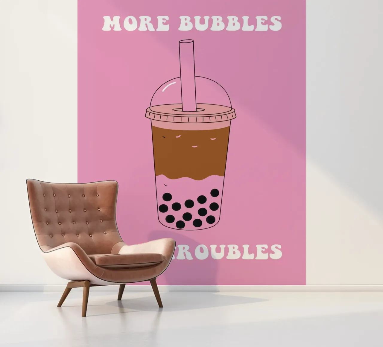 More Bubbles Less Troubles papel para pared de Attaboy Dsgn