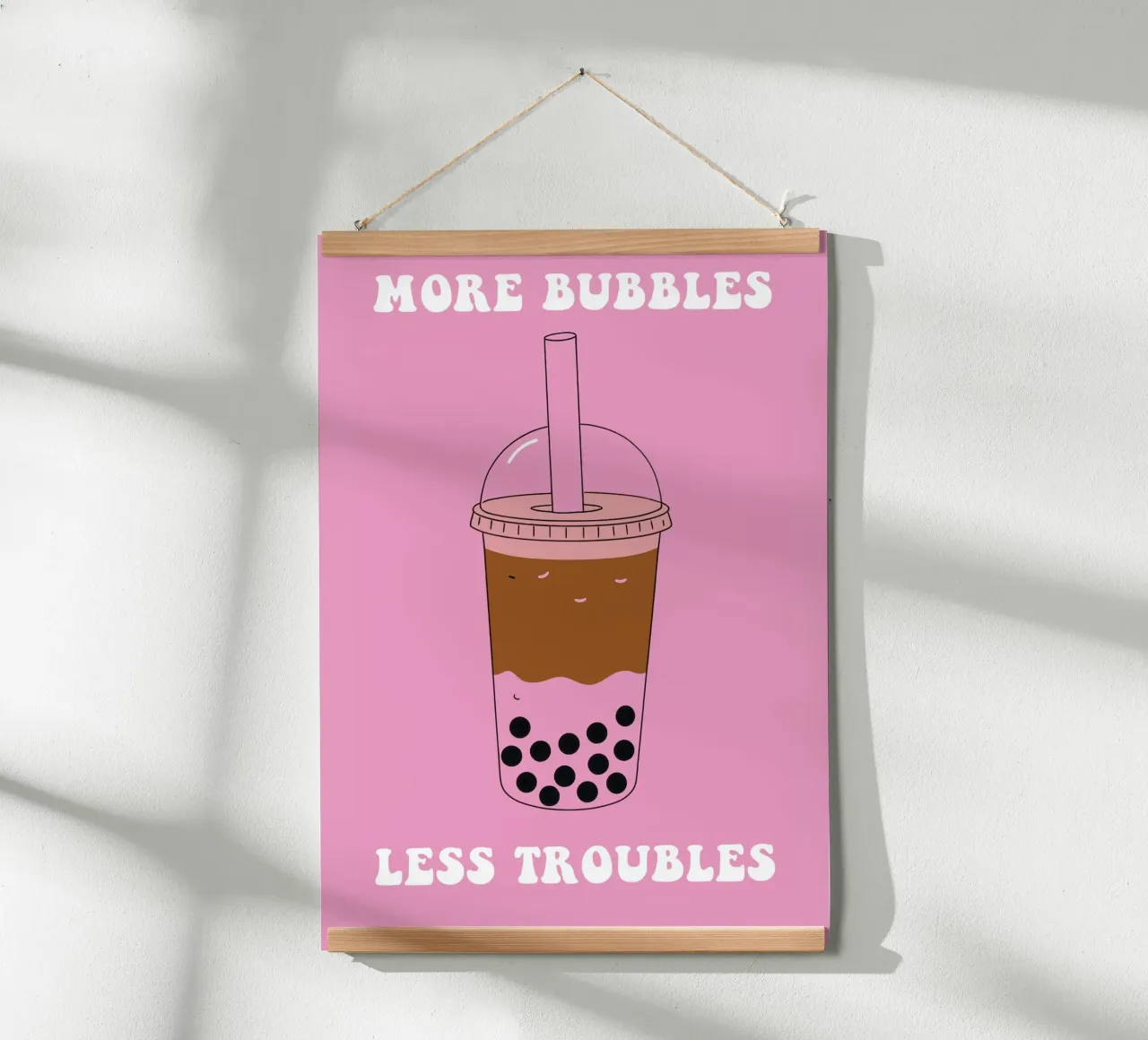 More Bubbles Less Troubles poster da Attaboy Dsgn