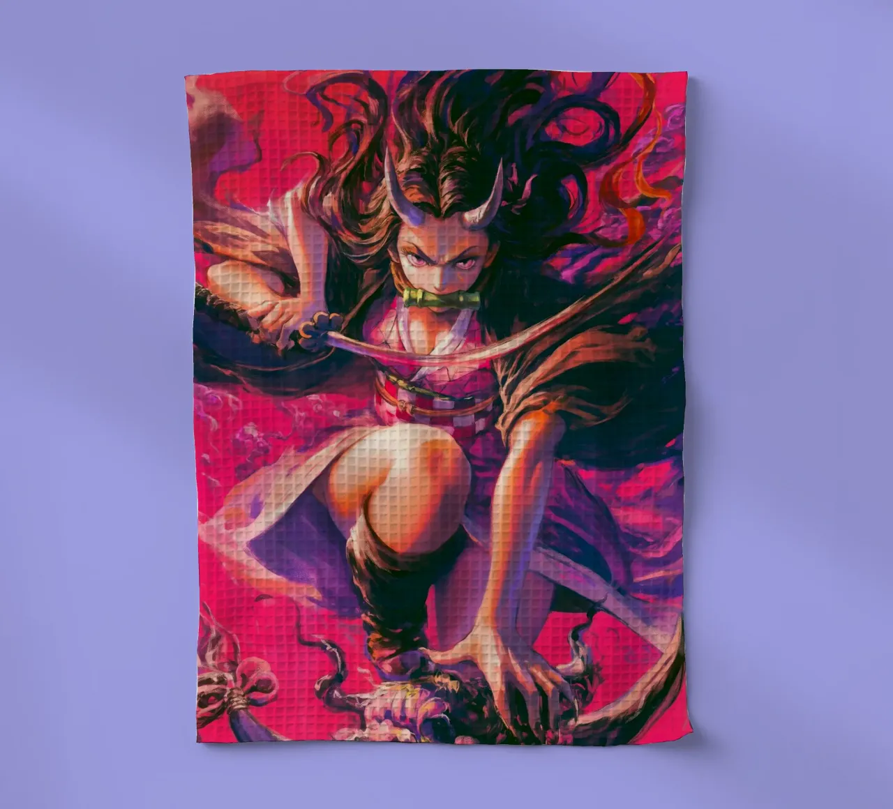 Ammazzademoni Kimetsu no Yaiba Nezuko canovaccio da cucina da Fleur de Lys