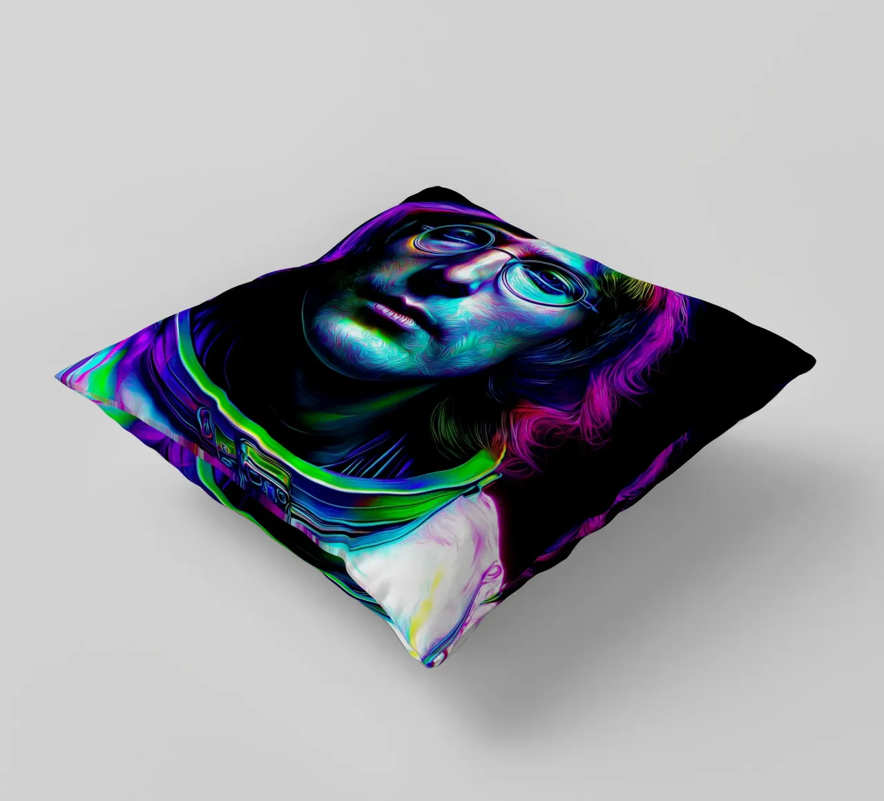 John Lennon The Beatles Imagine decorative cushion by Fleur de Lys