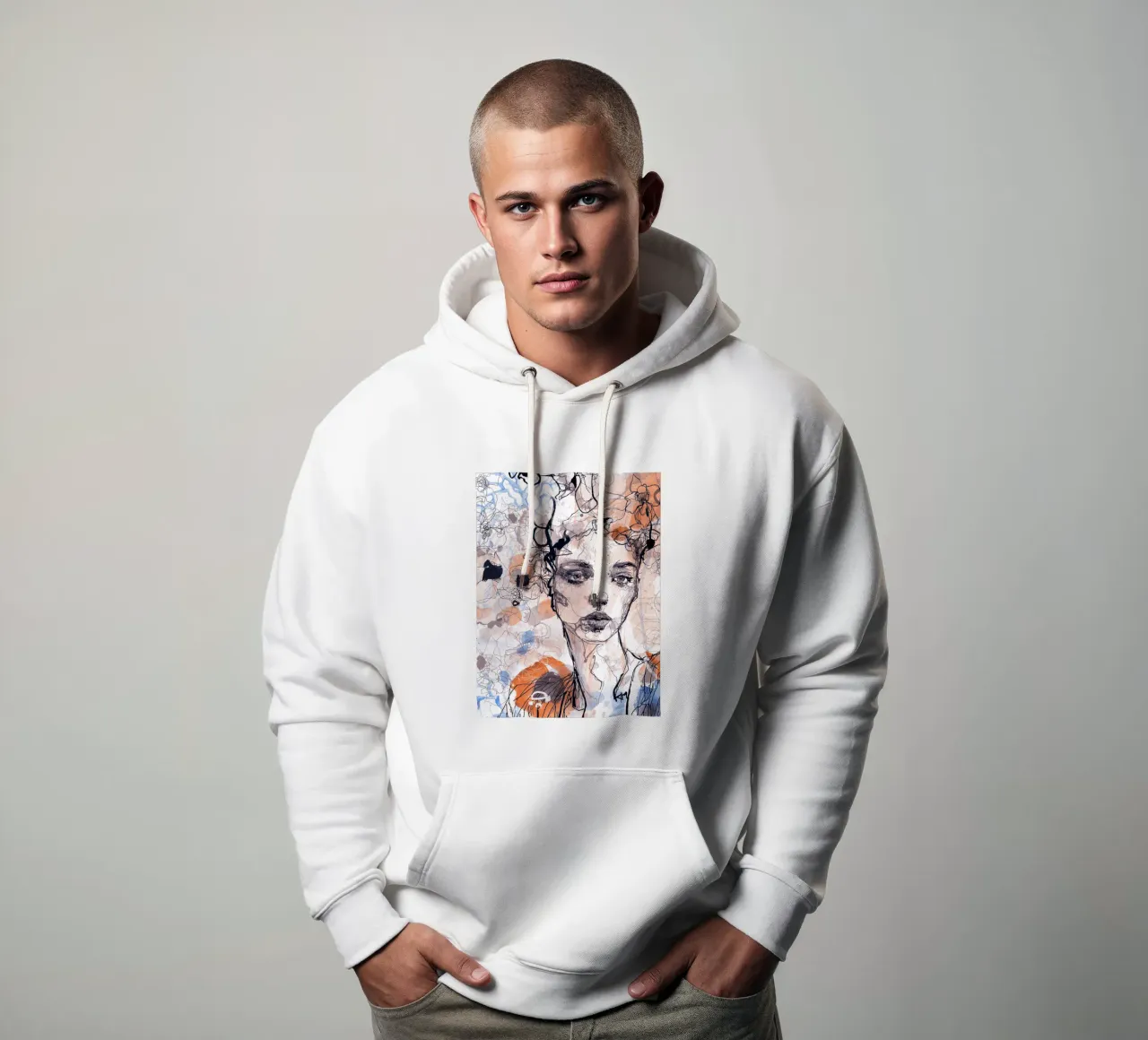 something I wait felpa con cappuccio da Giulio Iurissevich