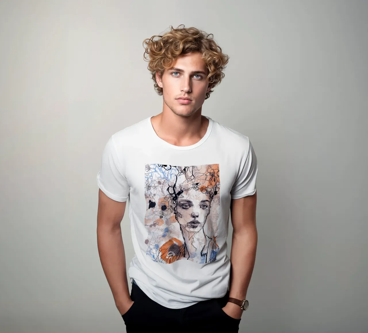 something I wait t-shirt da Giulio Iurissevich