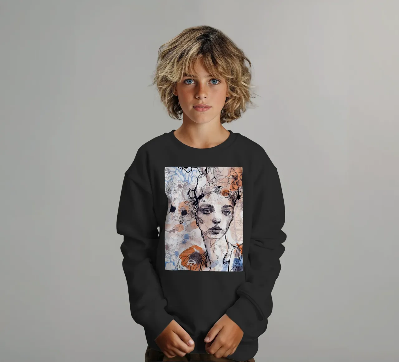 something I wait felpa bambino da Giulio Iurissevich