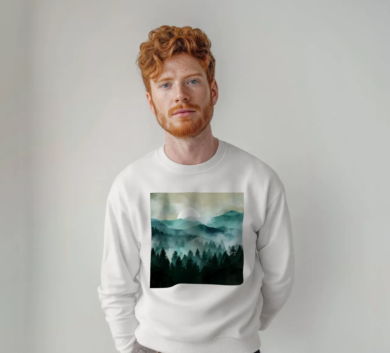 Veil of Pines - Mist Rising in a Forest Dawn felpa da Dune