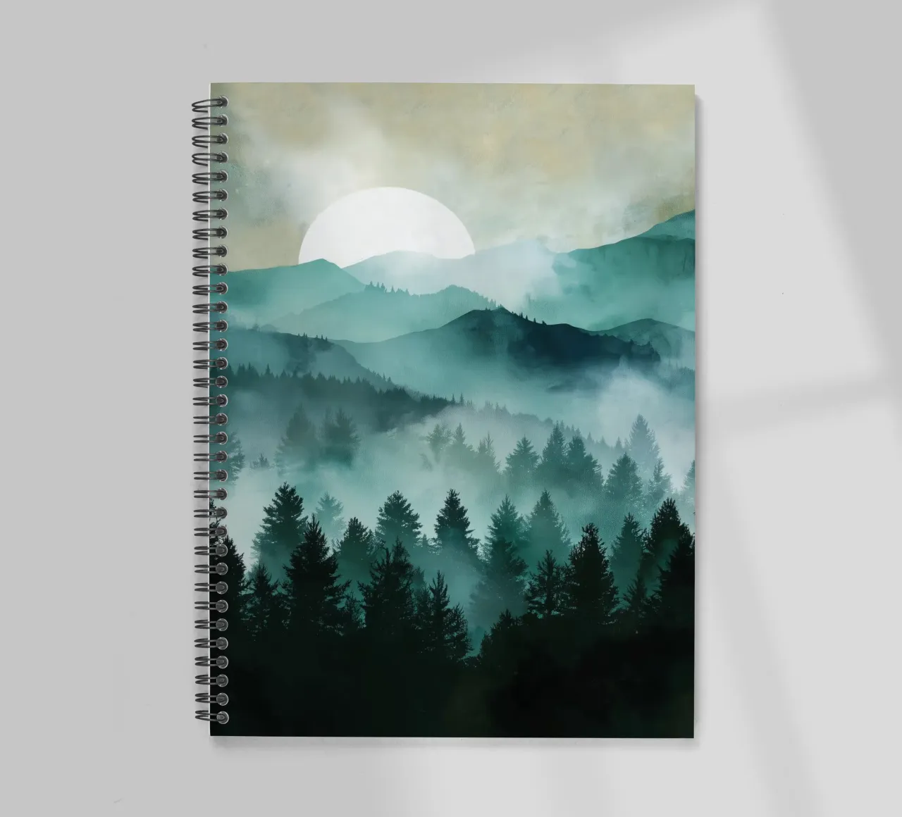 Veil of Pines - Mist Rising in a Forest Dawn diario ad anelli da Dune
