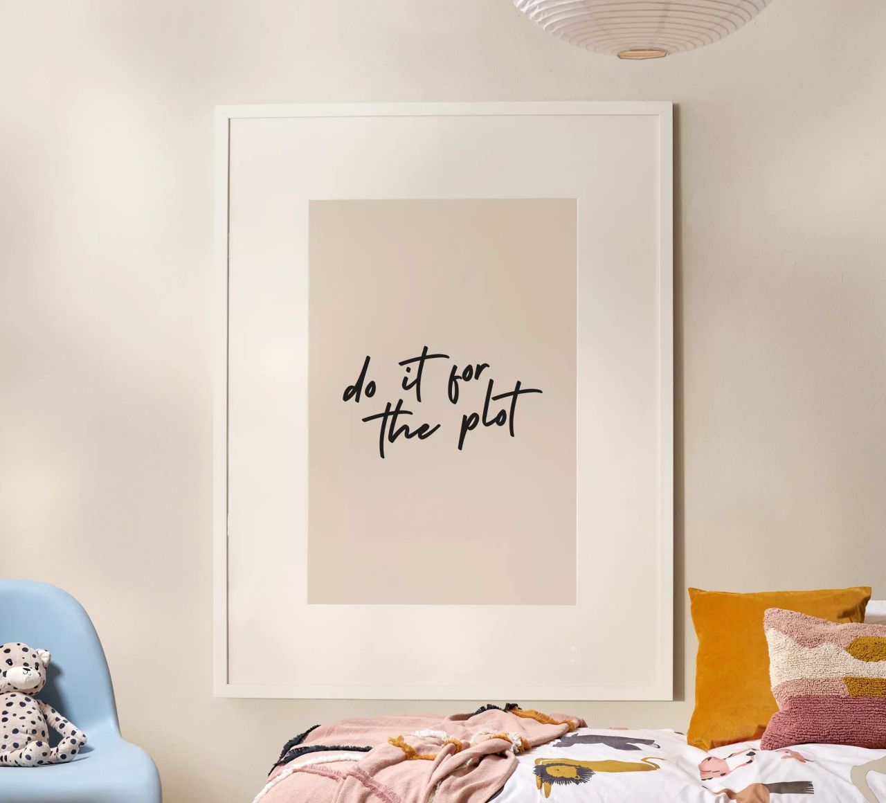 do it for the plot poster con telaio in legno da Mottos by Sinan Saydik