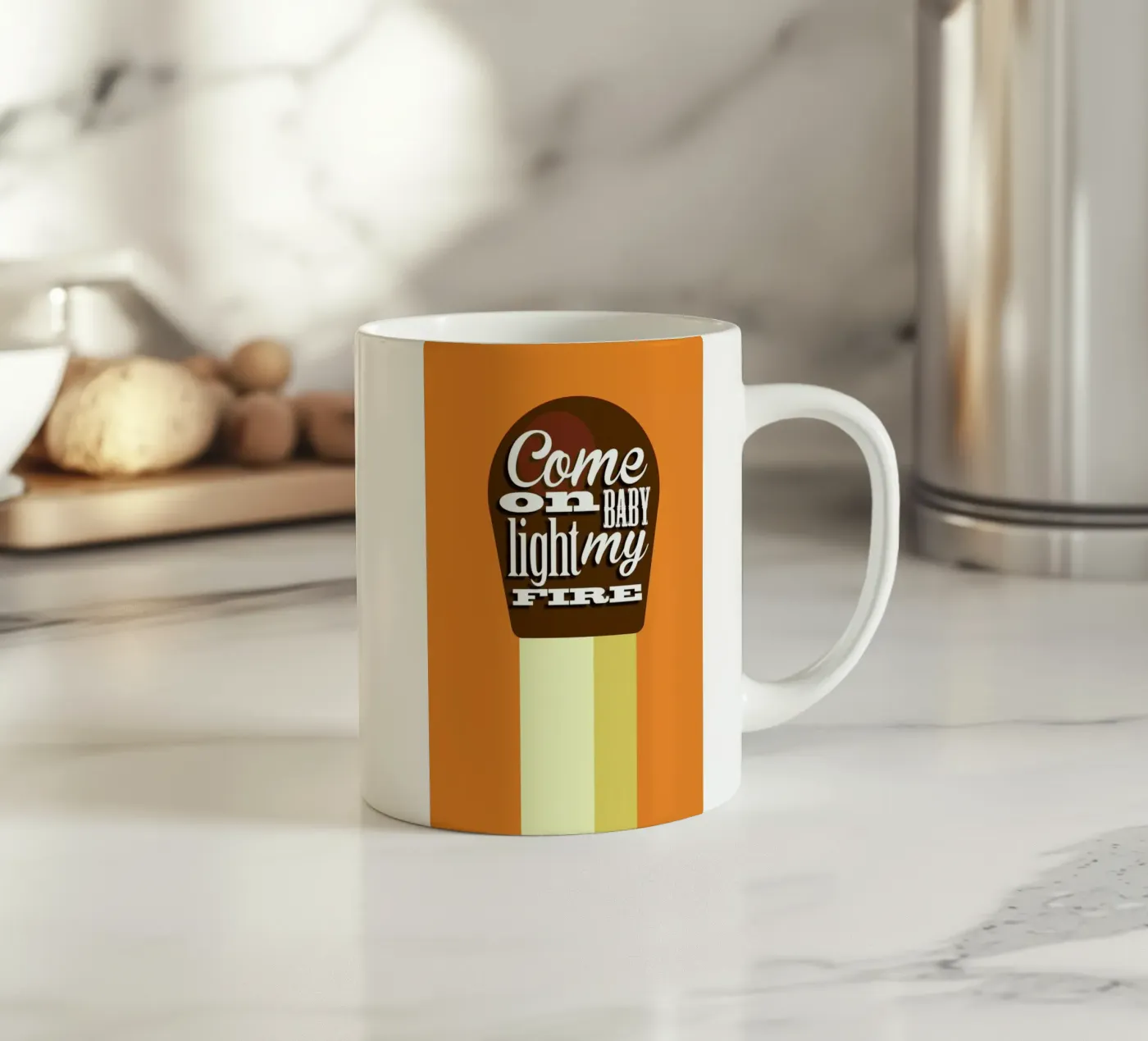 Fire Match ceramic mug by Trabolt Design