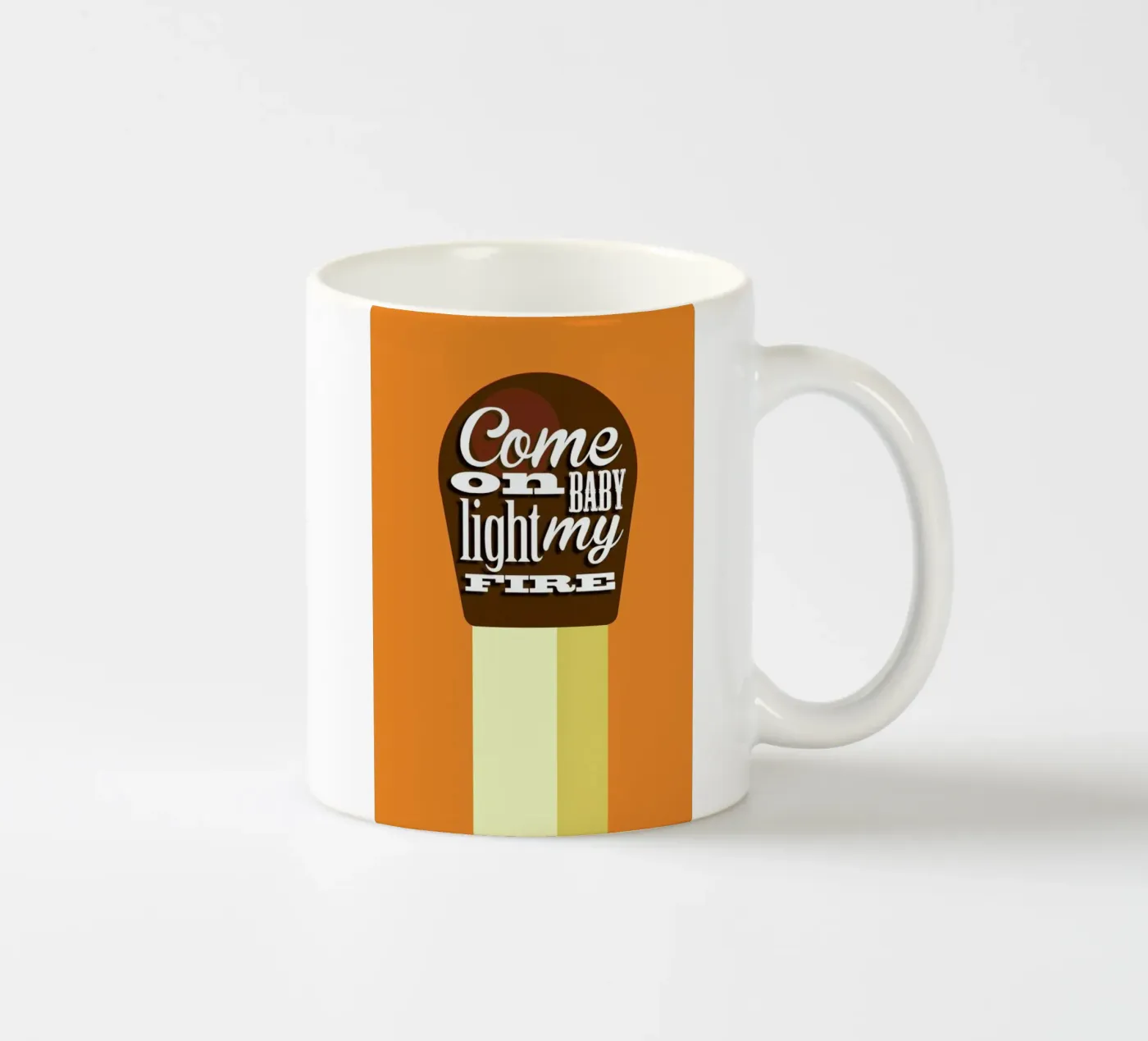 Fire Match ceramic mug by Trabolt Design