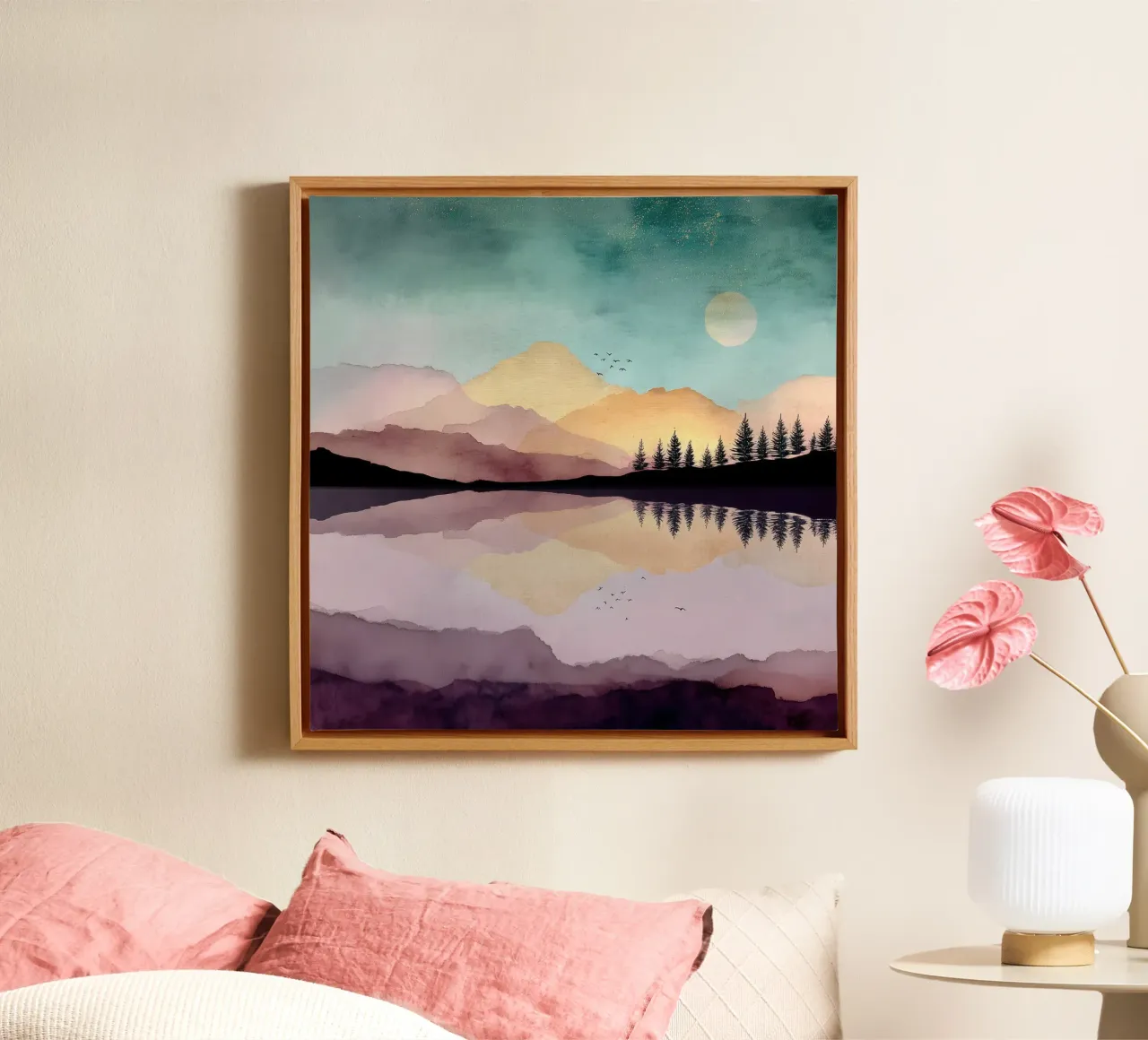 Dreaming Pines - Reflections Beneath a Blushing Sky tela da Dune