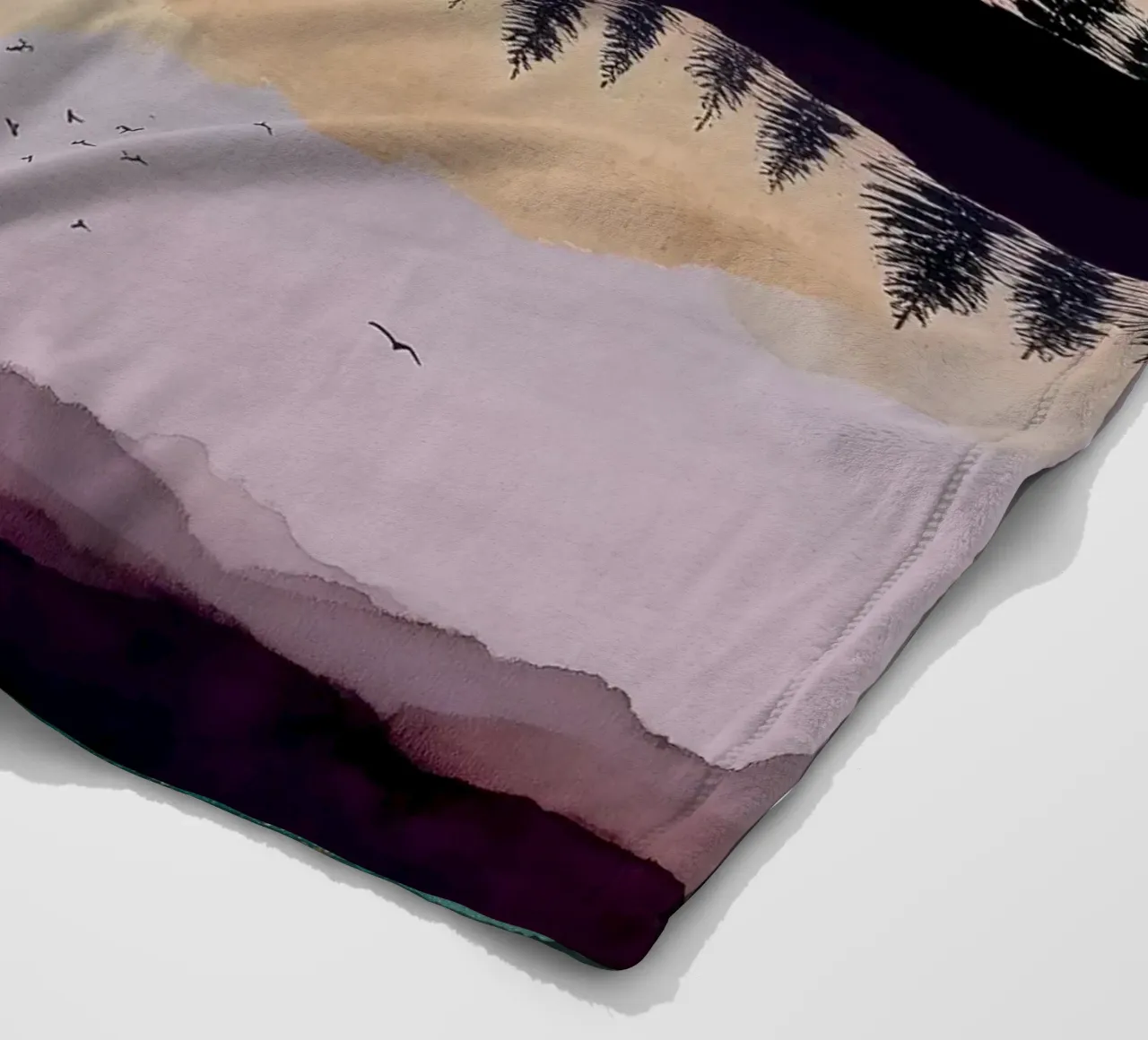 Dreaming Pines - Reflections Beneath a Blushing Sky coperta in pile da Dune