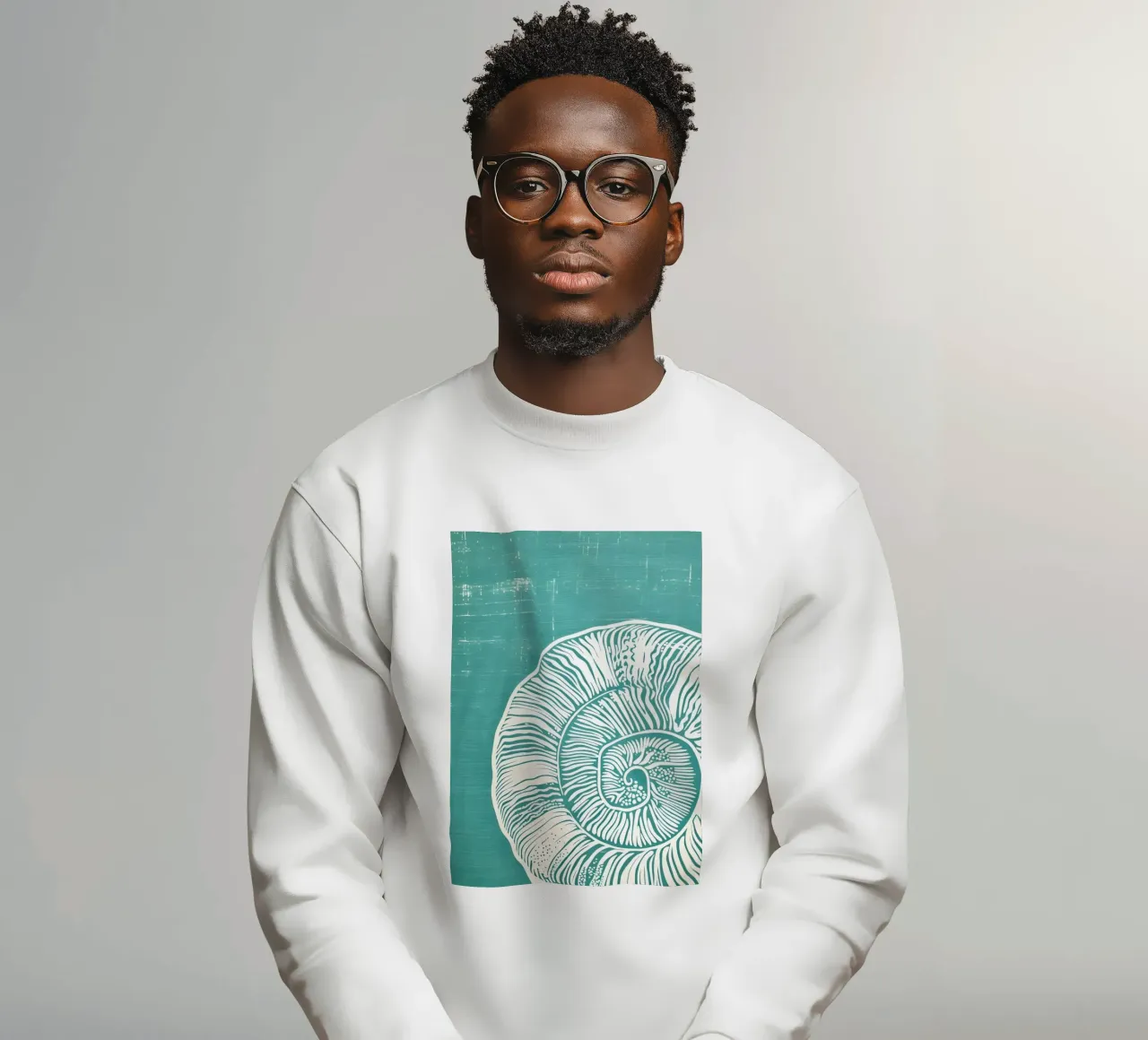Nautilus Shell Abstract Art - Modern Coastal Print sweat de dawnthesea