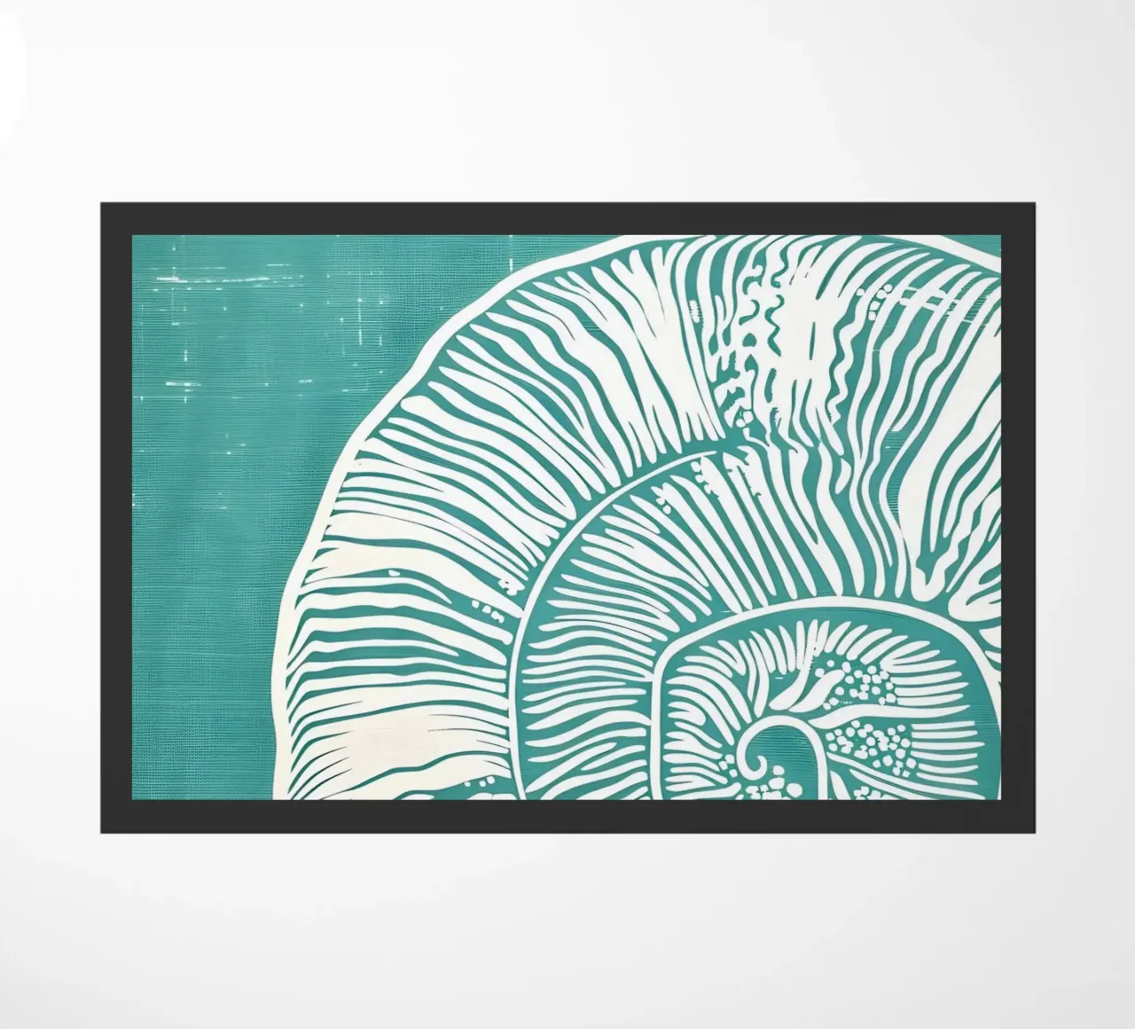 Nautilus Shell Abstract Art - Modern Coastal Print doormat by dawnthesea