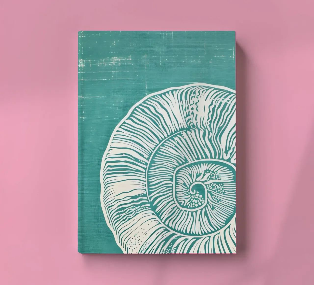 Nautilus Shell Abstract Art - Modern Coastal Print notebook by dawnthesea