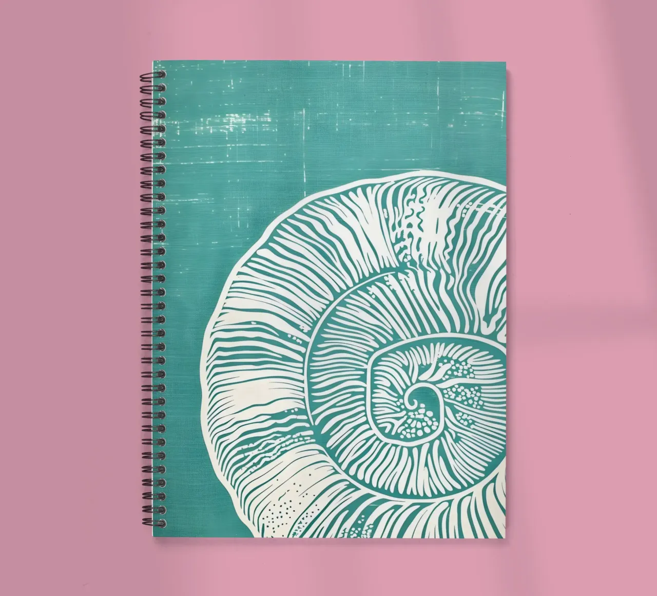 Nautilus Shell Abstract Art - Modern Coastal Print spiral notebook by dawnthesea