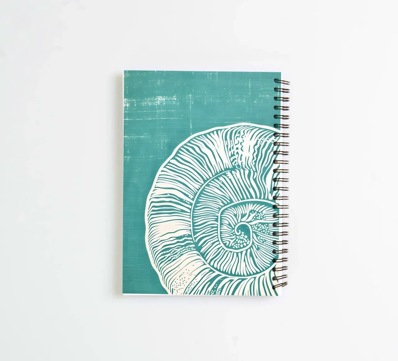 Nautilus Shell Abstract Art - Modern Coastal Print spiral notebook by dawnthesea