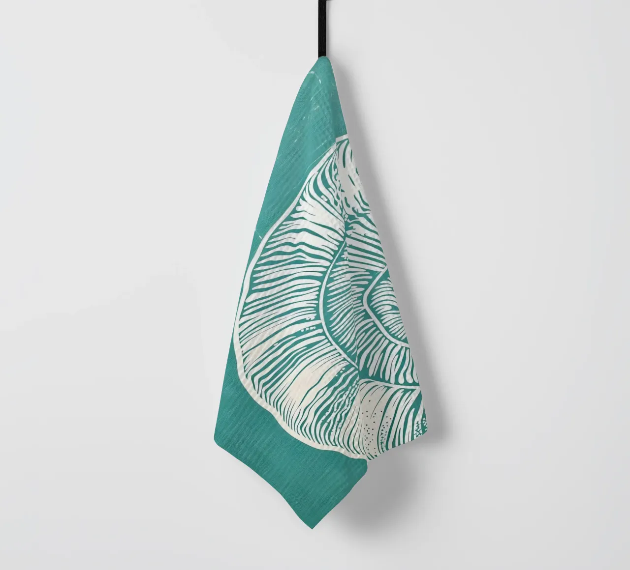 Nautilus Shell Abstract Art - Modern Coastal Print torchon de dawnthesea