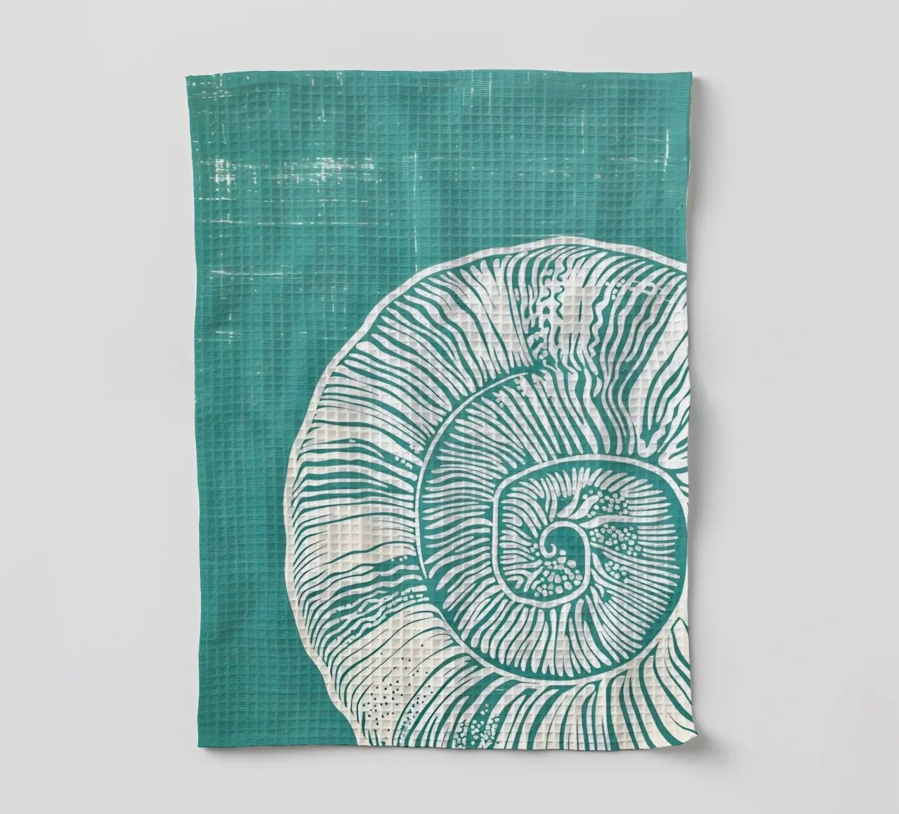 Nautilus Shell Abstract Art - Modern Coastal Print torchon de dawnthesea