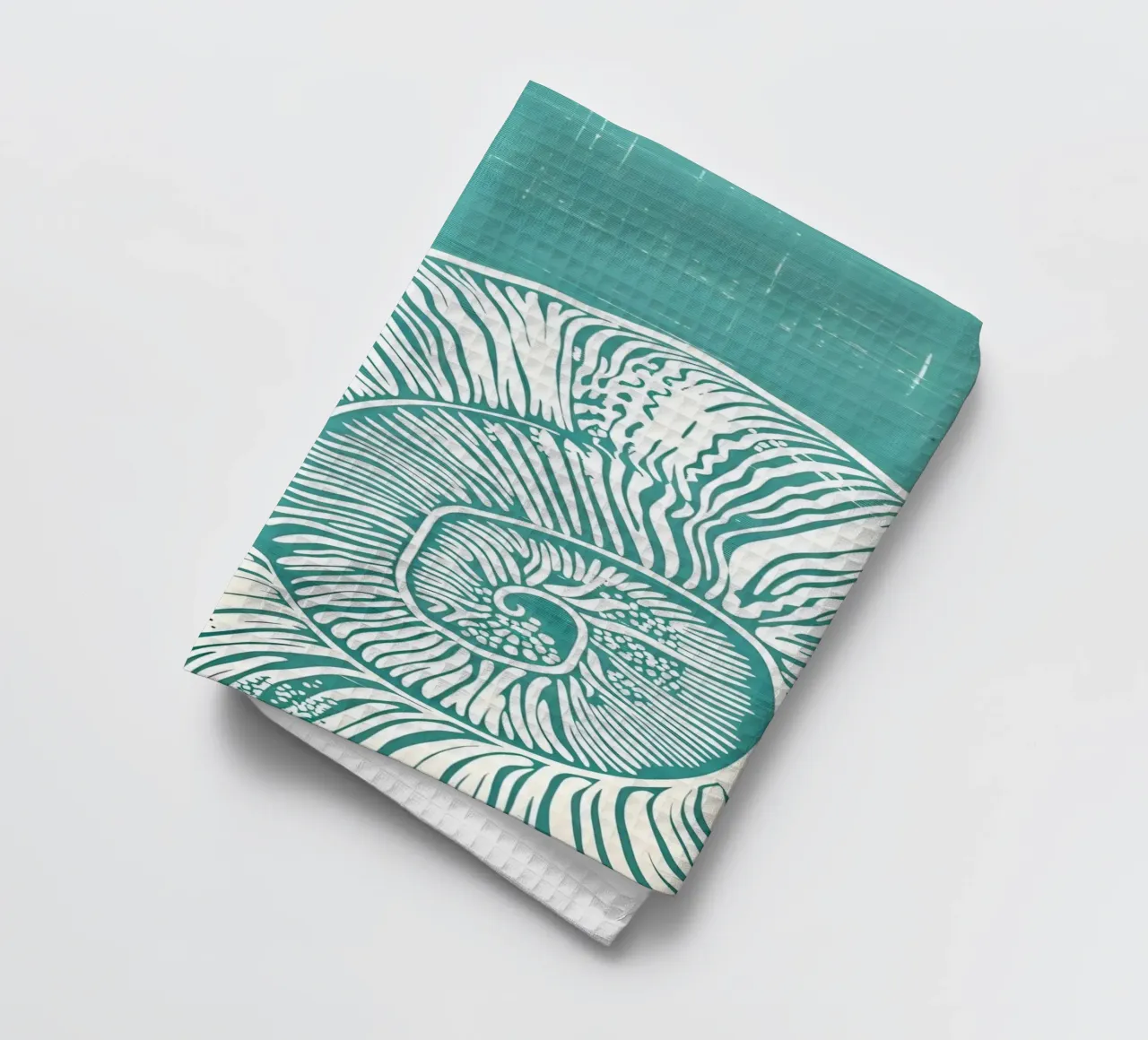 Nautilus Shell Abstract Art - Modern Coastal Print torchon de dawnthesea