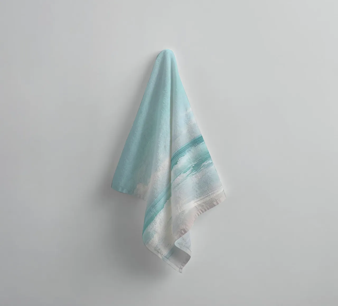 Rustige oceaangolven - Minimalistisch kustgezicht badhanddoek van dawnthesea
