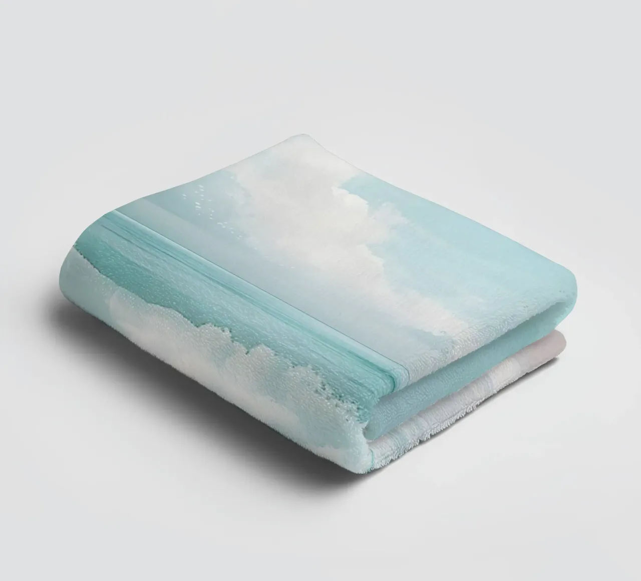 Rustige oceaangolven - Minimalistisch kustgezicht badhanddoek van dawnthesea