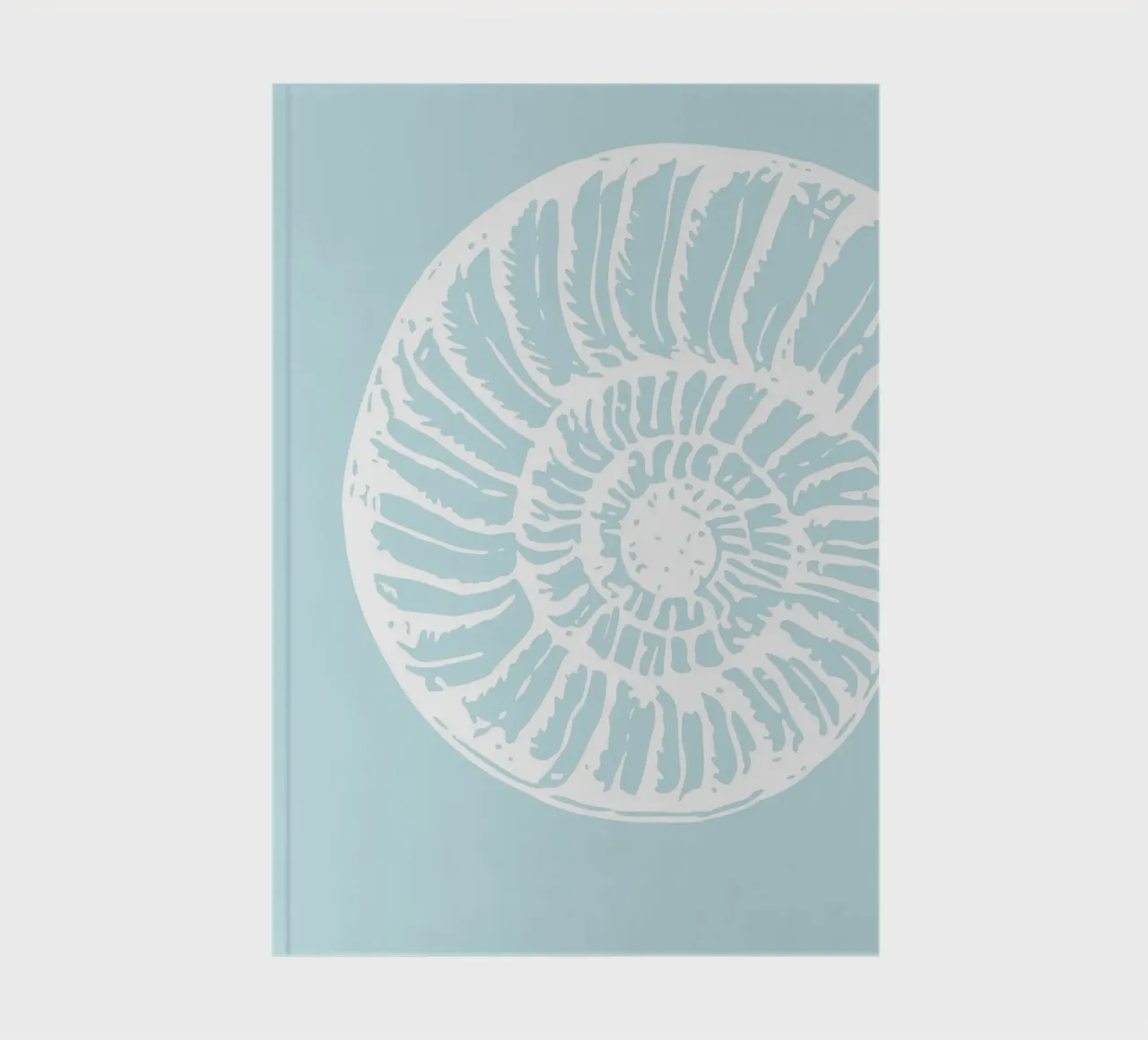 Minimalist Nautilus Shell - Pastel Coastal Art Print notebook by dawnthesea