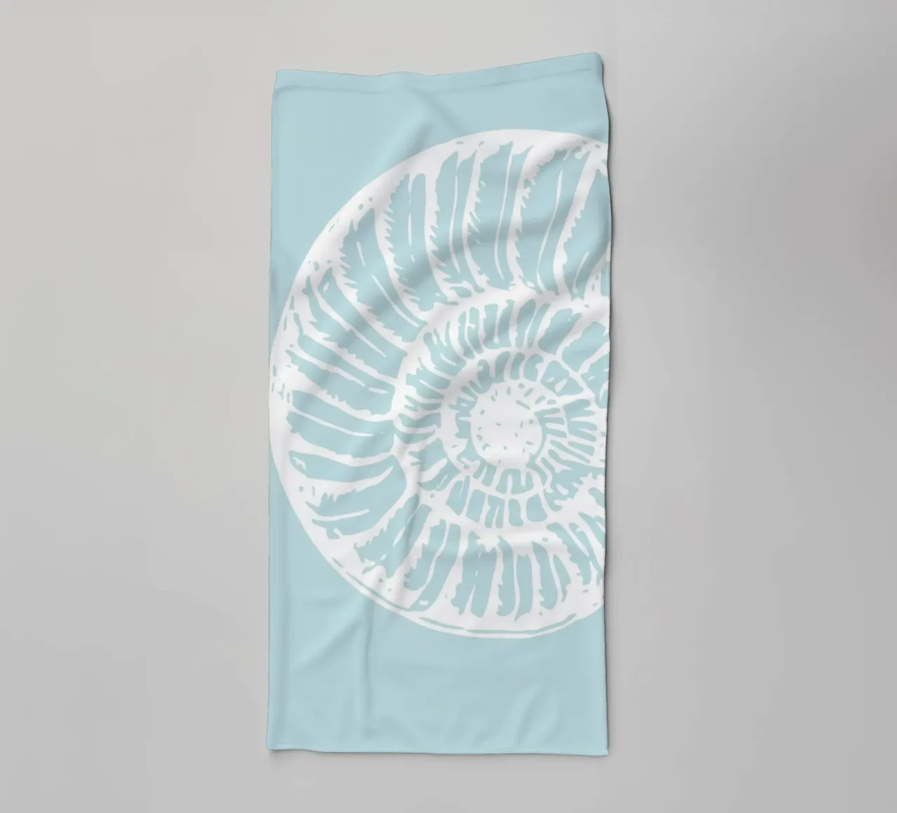 Minimalist Nautilus Shell - Pastel Coastal Art Print towel by dawnthesea