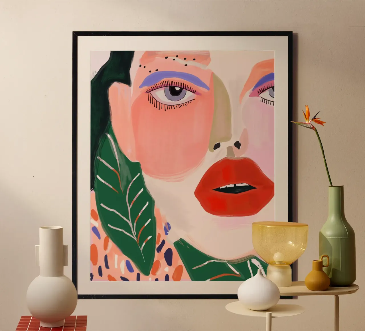 Musa da giardino poster con telaio in plastica da ArtsySesta