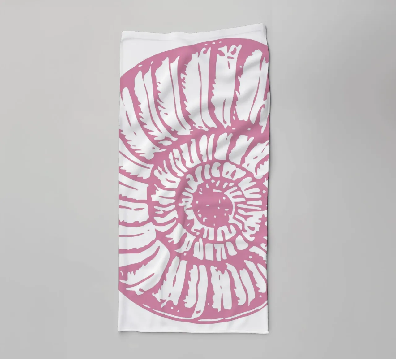 Pink Nautilus Shell Print - Modern Coastal Minimalist Art towel by dawnthesea