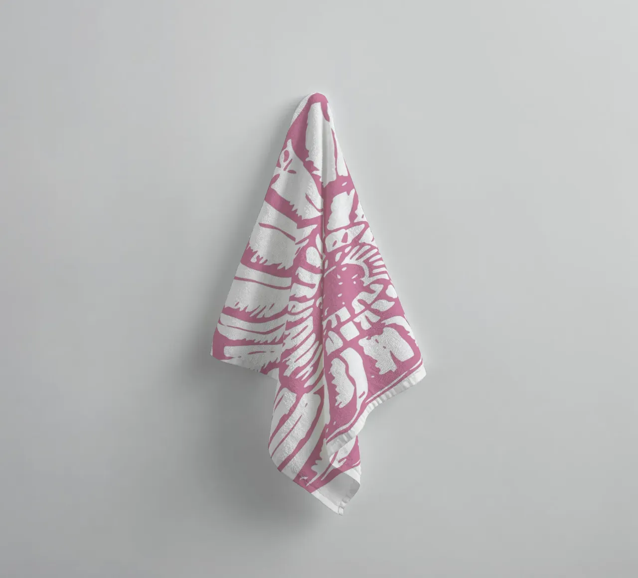 Pink Nautilus Shell Print - Modern Coastal Minimalist Art towel by dawnthesea