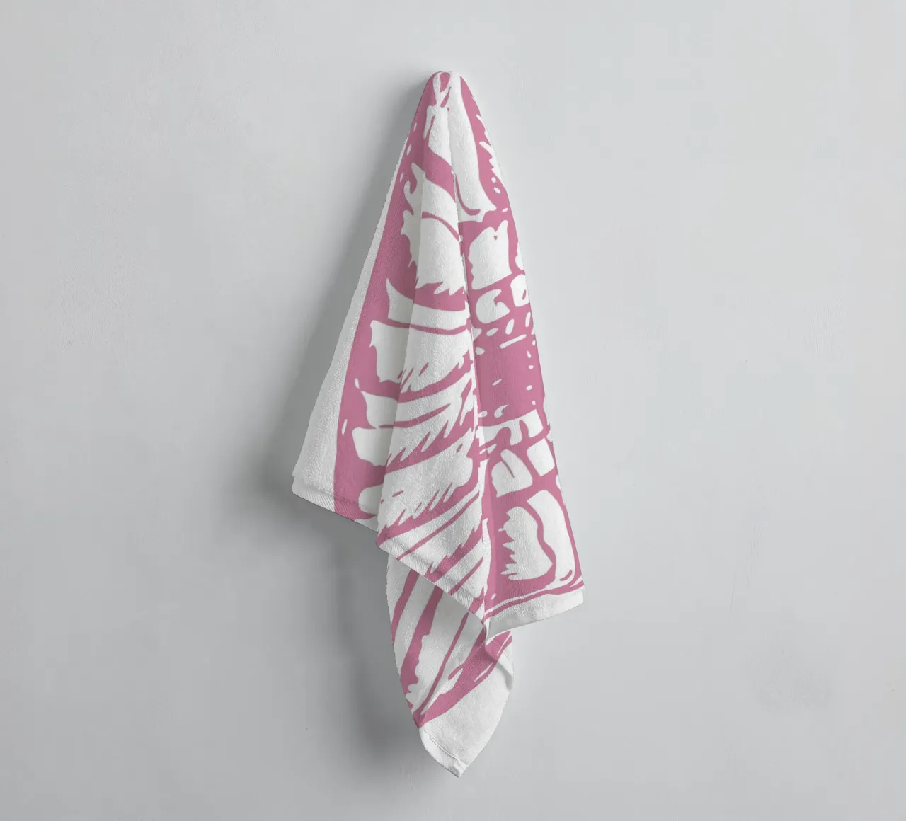 Pink Nautilus Shell Print - Modern Coastal Minimalist Art towel by dawnthesea