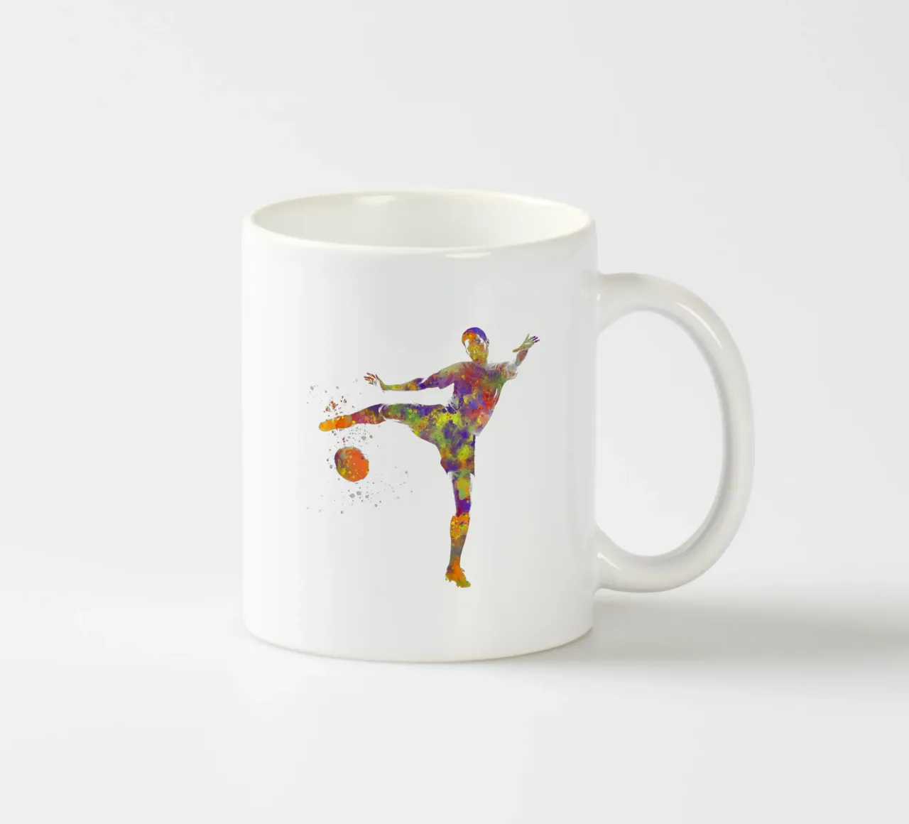 Giocatore di calcio ad acquerello tazza in ceramica da ⚽ Sports Pulse