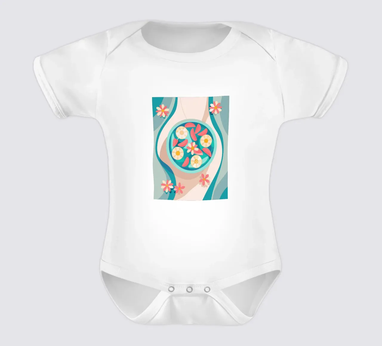 Verdure nel piatto body neonato maniche corte da HAPPY SHOP