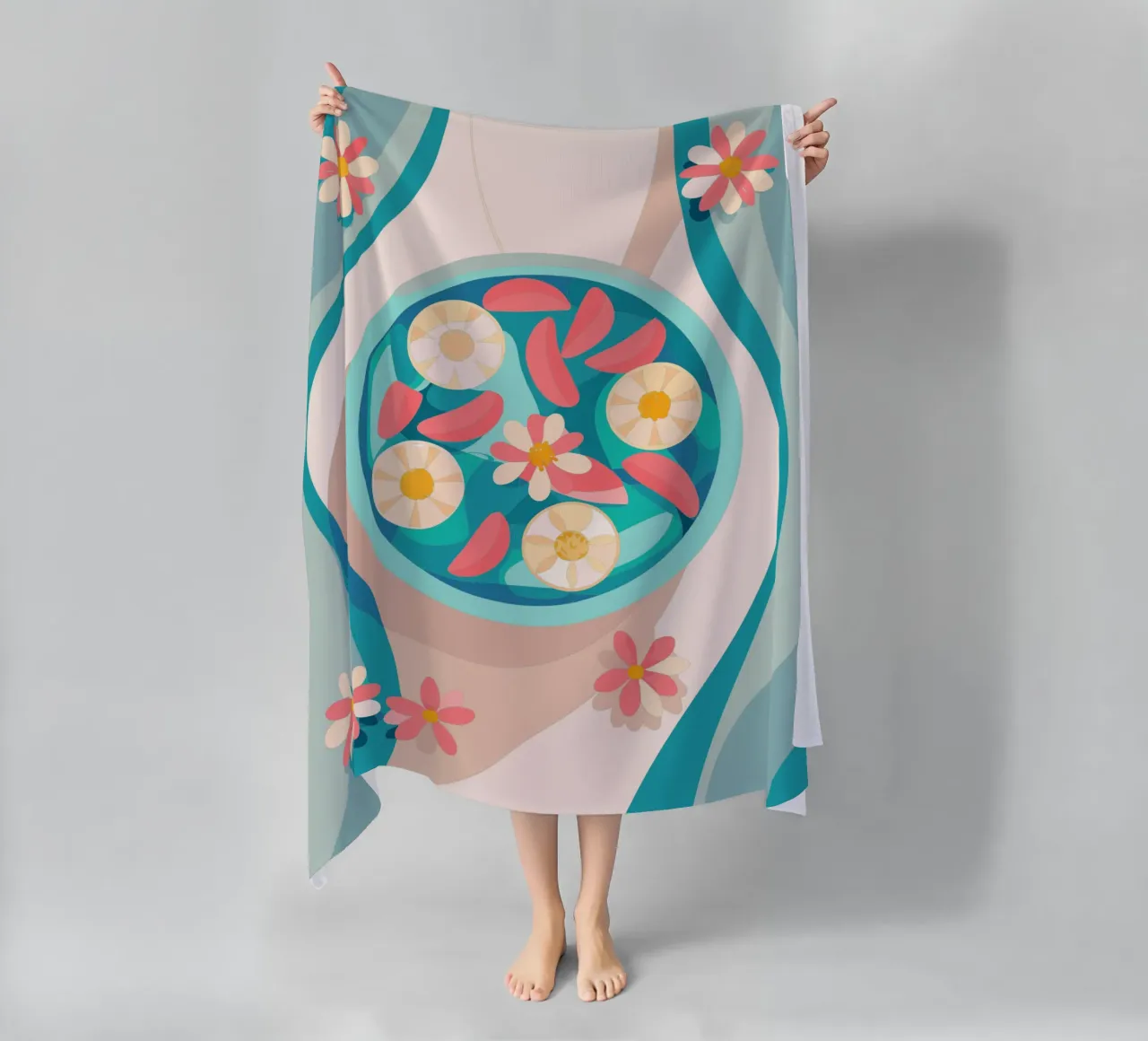 Verdure nel piatto telo mare da HAPPY SHOP