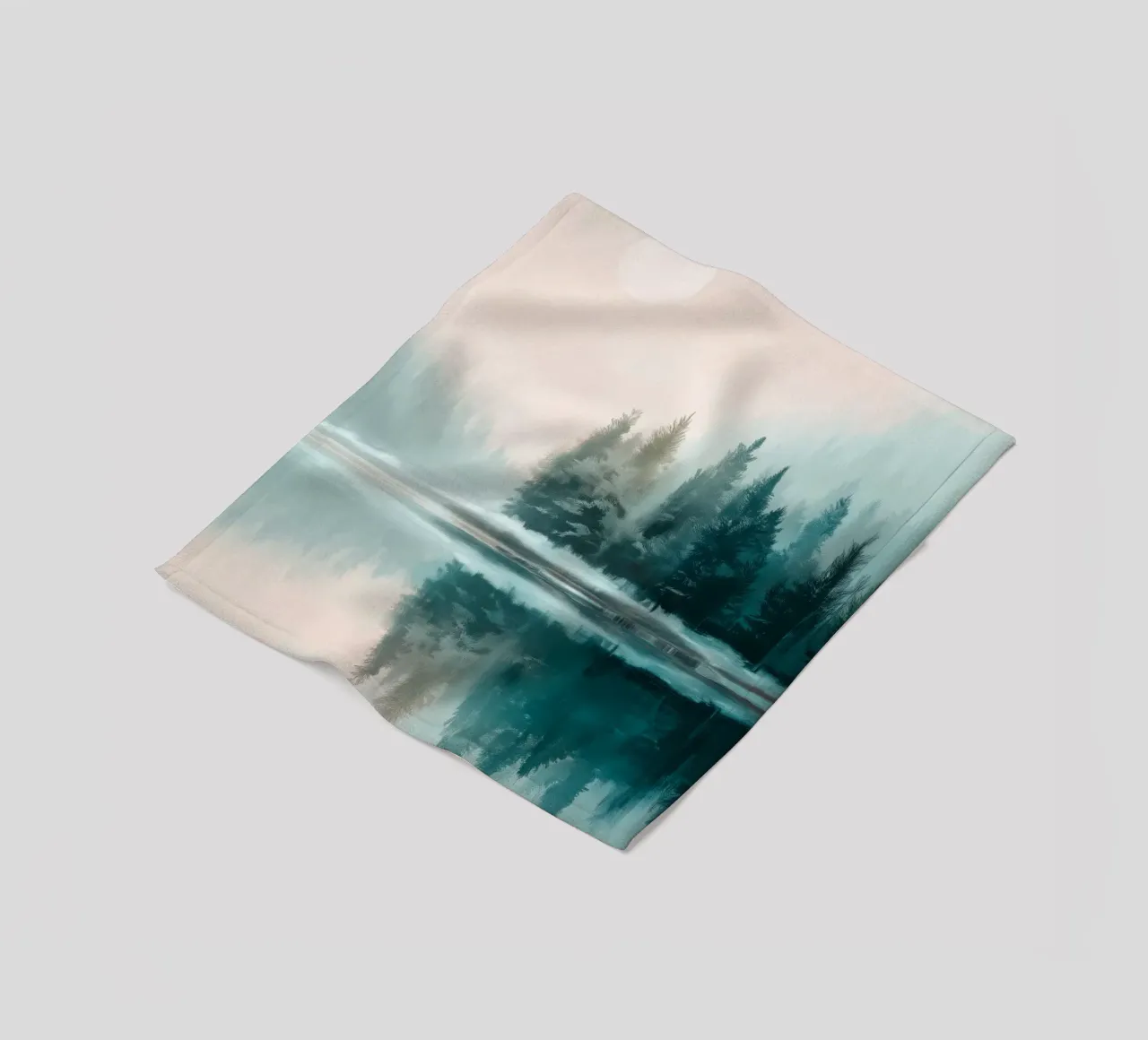 Whispers in the Fog - A Winter Lake Scene coperta in pile da Dune