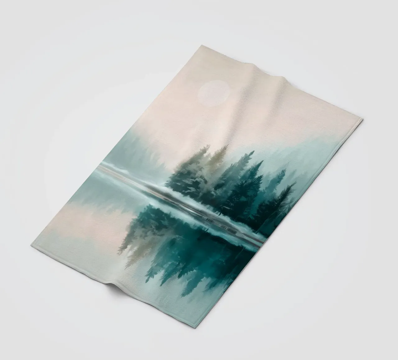 Whispers in the Fog - A Winter Lake Scene coperta in pile da Dune